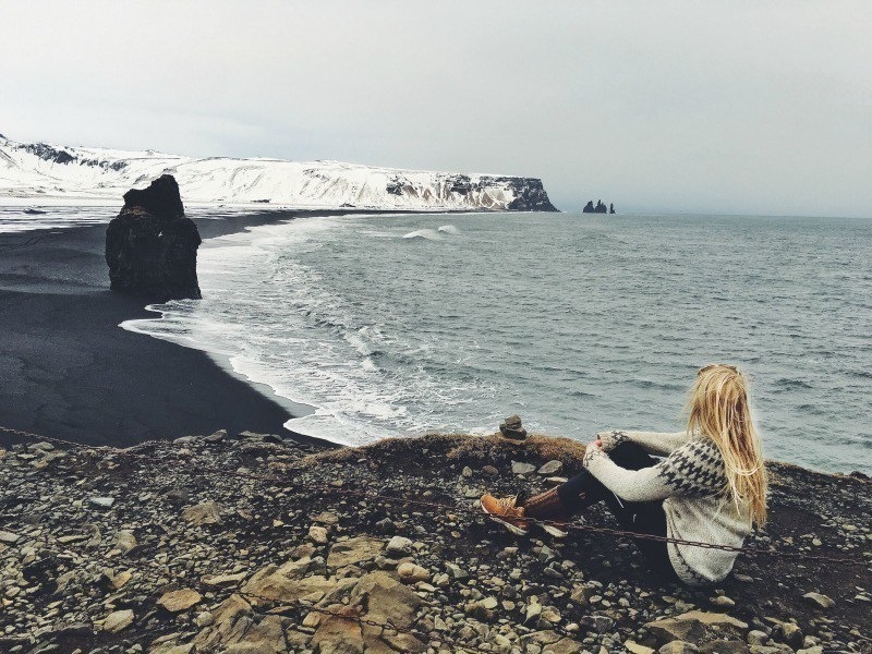 到訪冰島著名的黑沙灘