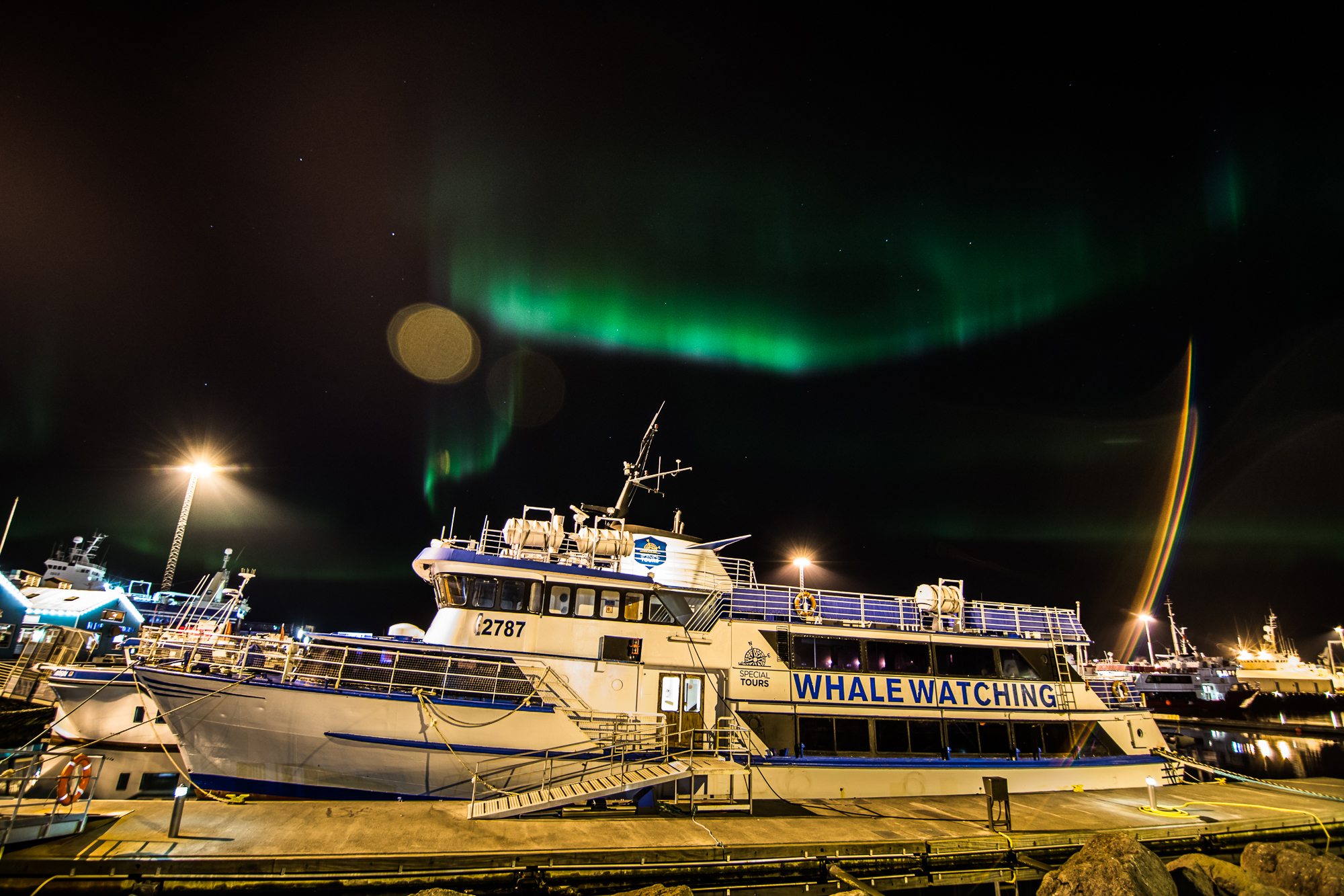 northern lights boat trip iceland