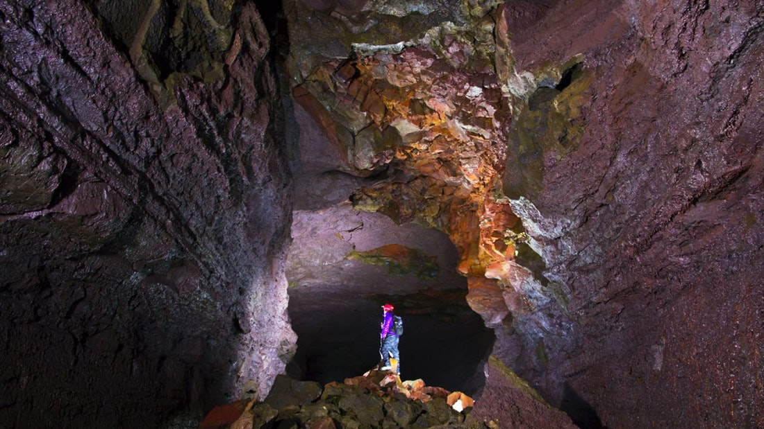 Lava Cave, Hot Springs, Krauma Spa & Waterfalls Small Group Day Tour